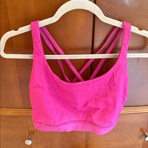 Lulu lemon Energy Bra Pink Strappy Sports Bra size 12